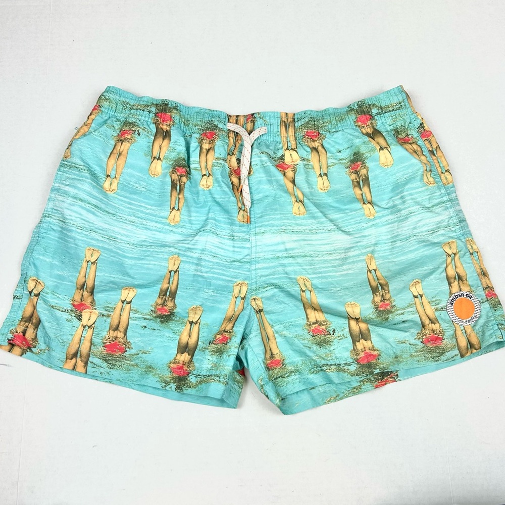 Ambsn California Men's Swim Shorts with Diver Print